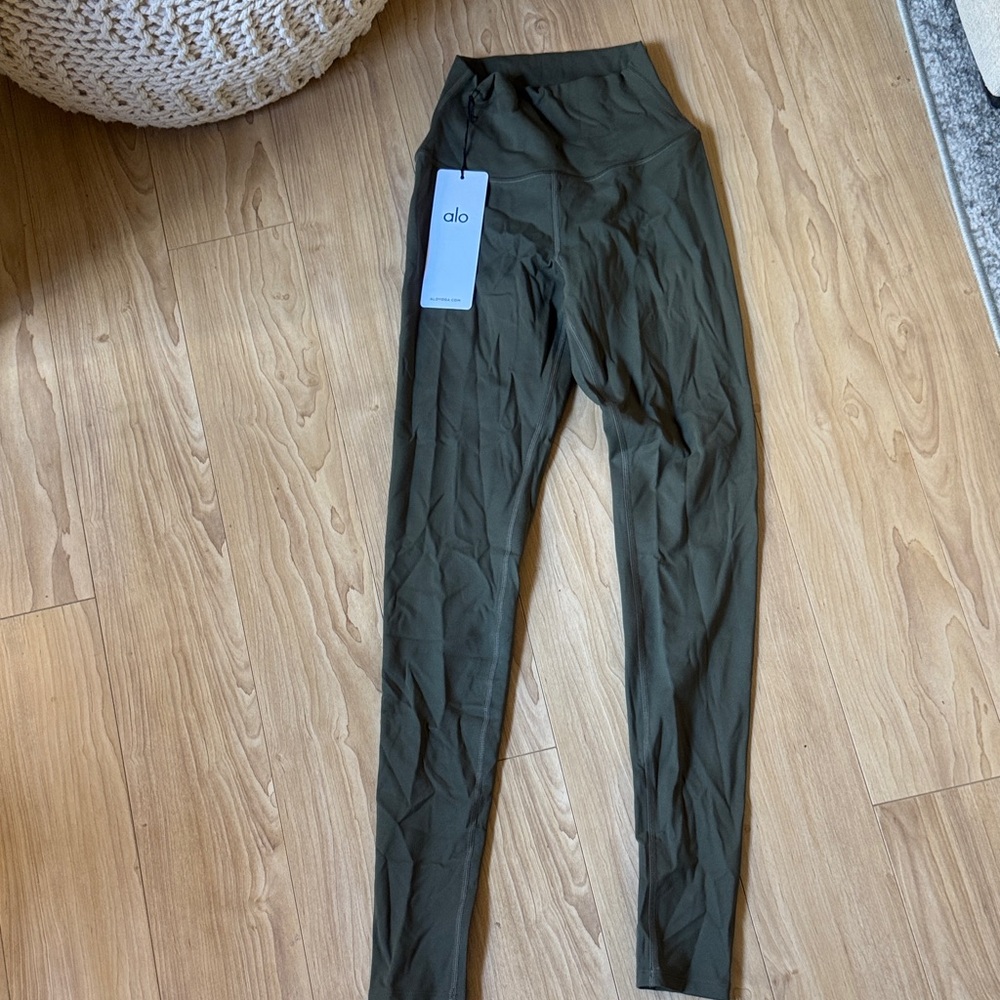 ALO Yoga SOFTSCULPT HIGH WAIST Olive Green Leggings